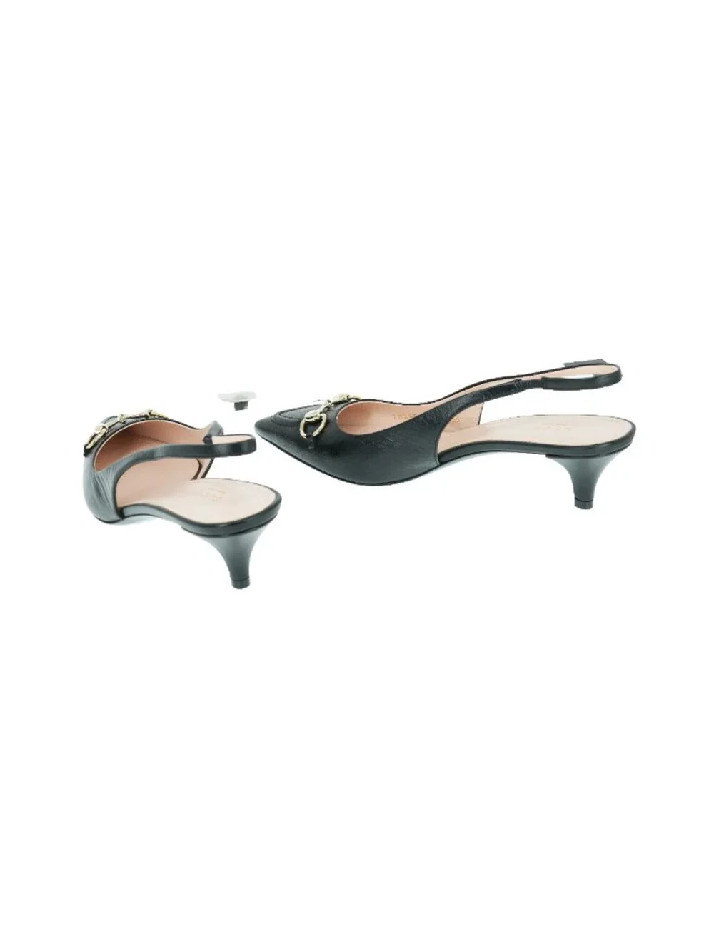 Gucci Erin Horsebit Leather Slingback Pumps - Picture 3 of 8